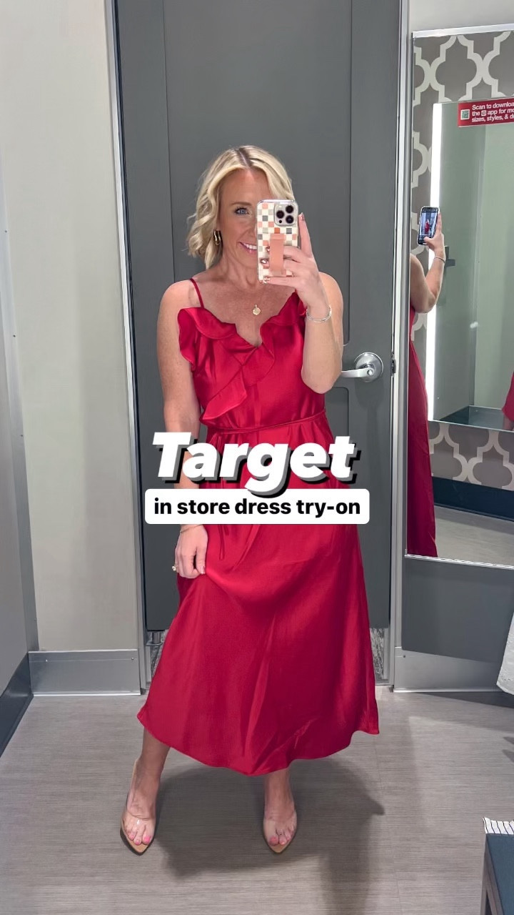 Target dresses (on sale 20% through Wednesday 2/14!):
1. Polka dot slip dress - size small.
2. Striped slip dress - size small.
3. Red dress - size small. (Perfect for date night!)
4. Pink linen dress - size small. Lined & halter ties at neck.
5. Floral balloon sleeve dress - size small (I felt like it ran big). Has pockets.
6. Brown/black floral dress - size small. Has side zipper.
7. Flutter sleeve dress - runs big-ish, but also on the shorter side.
8. Eyelet bra tank top - size medium.
9. Eyelet skirt - size small. Has pockets, and though it is lined, it is still slightly see through.

#LTKfindsunder50 #LTKVideo #LTKSeasonal