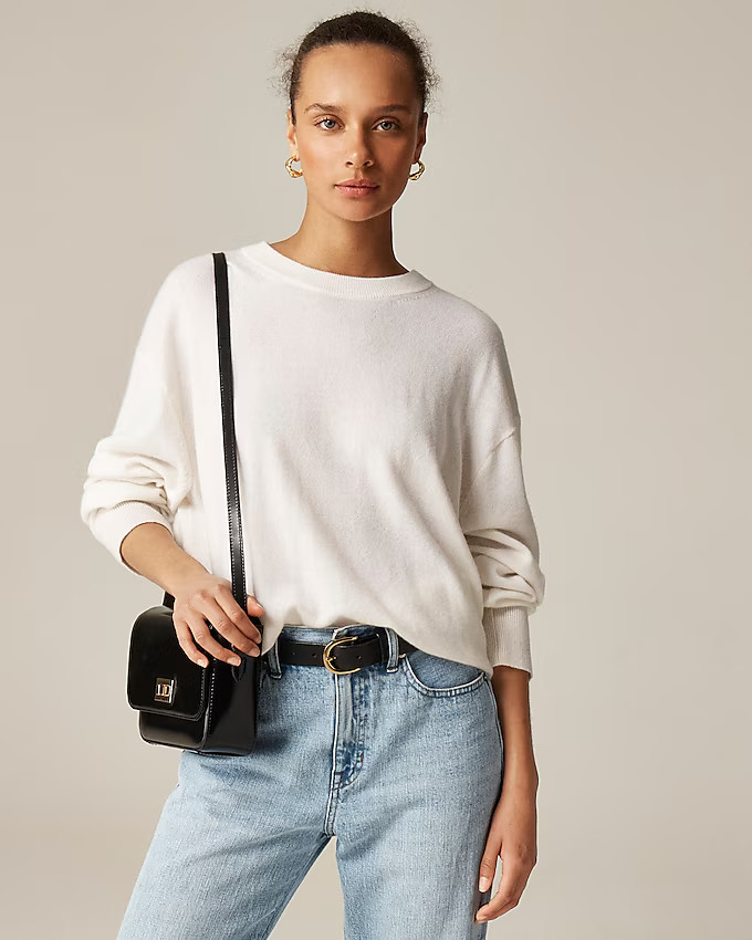 Cashmere relaxed crewneck sweater | J. Crew US