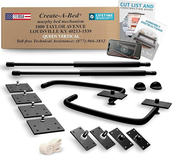 Create-A-Bed Queen Size Deluxe Murphy Bed Kit, Vertical | Amazon (US)