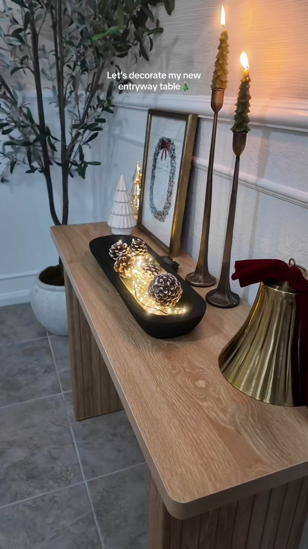 ✨ Christmas Entryway Decor Ideas 🎄 Kicking off the first holiday decorating of the season a little early — but that just means more time to inspire your festive home! I styled my new wood entryway table with greenery, lights, and classic Christmas touches, and it already feels so cozy. 💫🏡 Can’t wait to keep sharing holiday decorating ideas for when you start decorating too!

#LTKSeasonal #LTKHome