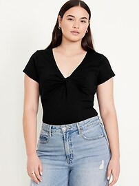Fitted Twist-Front Top | Old Navy (CA)