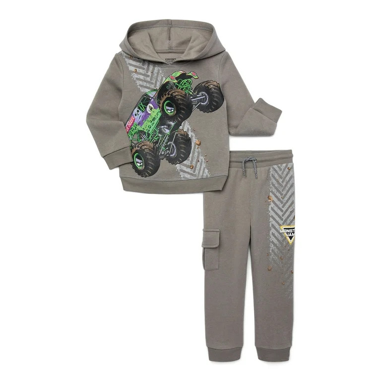 Monster Jam Toddler Boy Hoodie and Joggers Set, Sizes 12M-5T | Walmart (US)