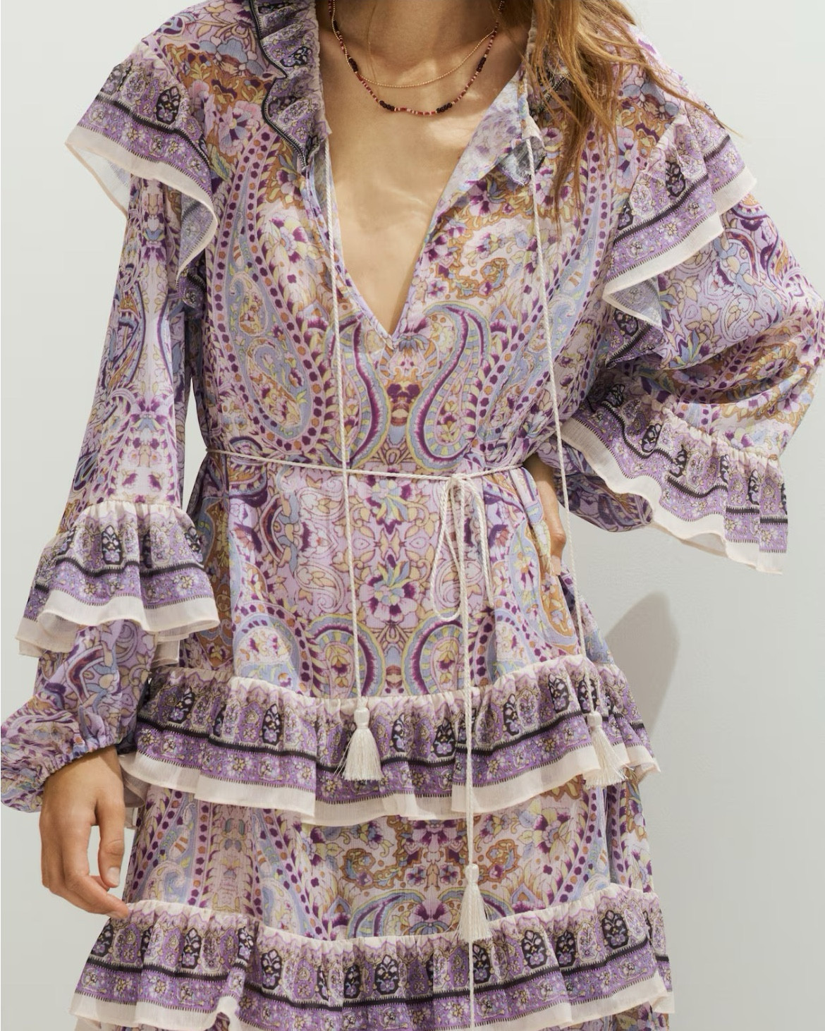 Purple boho ruffle maxi dress 

#LTKSeasonal