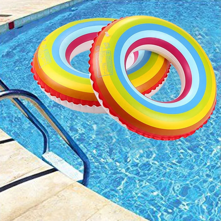 Fimeskey Event & Party Swim Ring Water Pool Float Toys Inflatable Rainbow Kids Toy Party Decor Ho... | Walmart (US)
