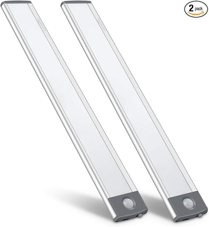 LED Motion Sensor Cabinet Light,Under Counter Closet Lighting, Wireless USB Rechargeable Kitchen ... | Amazon (US)