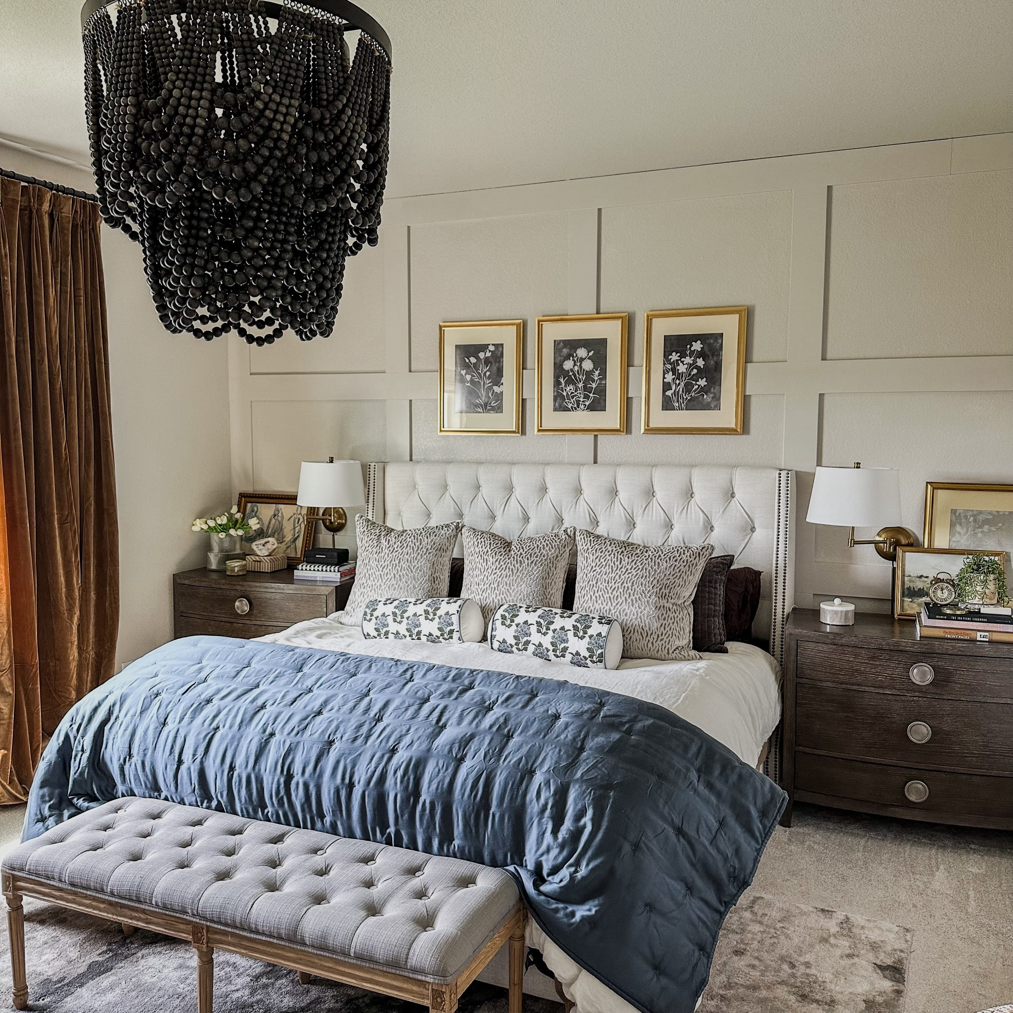 Modern Classic bedroom ideas inspo inspiration. Budget friendly bedroom design. Master primary bedroom inspired by Restoration Hardware RH Arhaus. Blue and brown gray tones. Dupe dupes more affordable option find replica copy cat similar look for less budget friendly affordable cheap cheaper beautiful pretty. Clearance sale coupon code discount code promo code luxury lookalike look a like Inspo inspiration inspired by idea ideas Love dupes like these? I share multiple every day in my FB group “DAILY DECOR DUPES”

#LTKSaleAlert #LTKFindsUnder50 #LTKHome