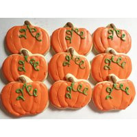 Fall/ Halloween Pumpkin Cookies, Party Favors, Party, Decorated Cookies, Cookies | Etsy (US)