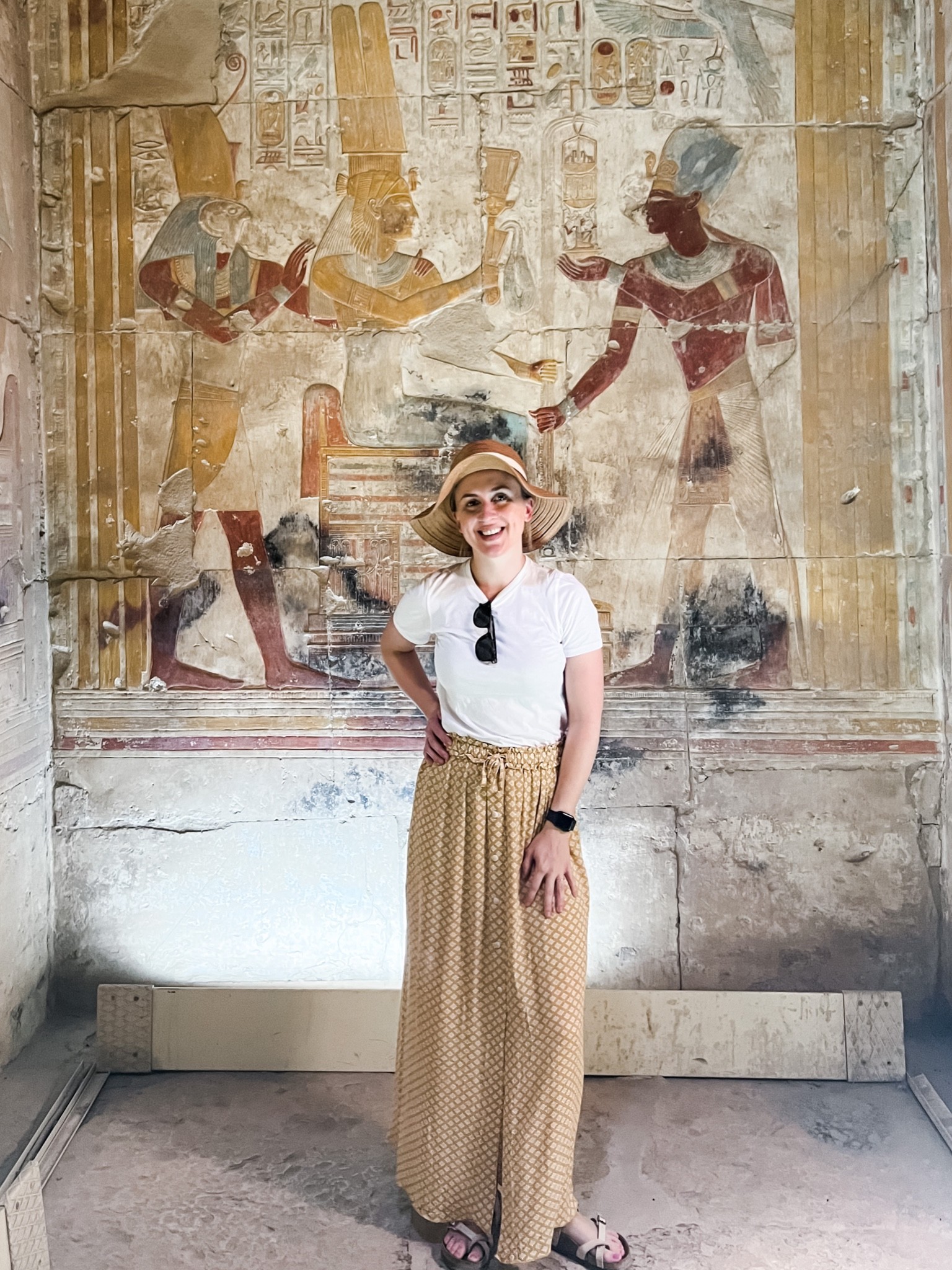 Visiting temples in Egypt. 

This skirt was super comfortable in the heat while still being modest. It’s currently for sale at 50% off. I sized down to a XS. 

My white shirt by Everlane is a great basic that I own in several colors  

#LTKunder100 #LTKtravel #LTKunder50