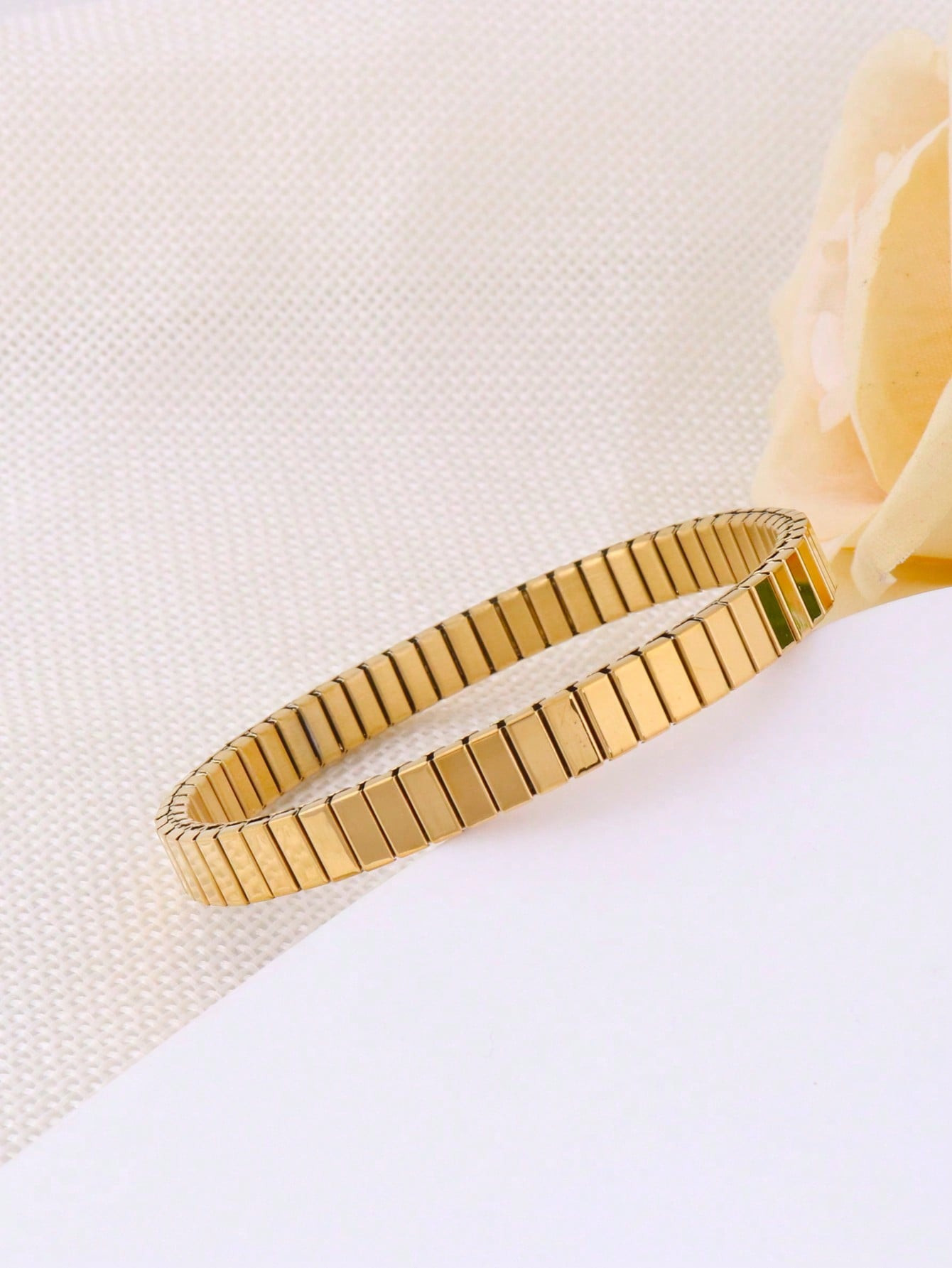 1pc Minimalist Style Mini Stainless Steel Stretchable Bracelet | SHEIN