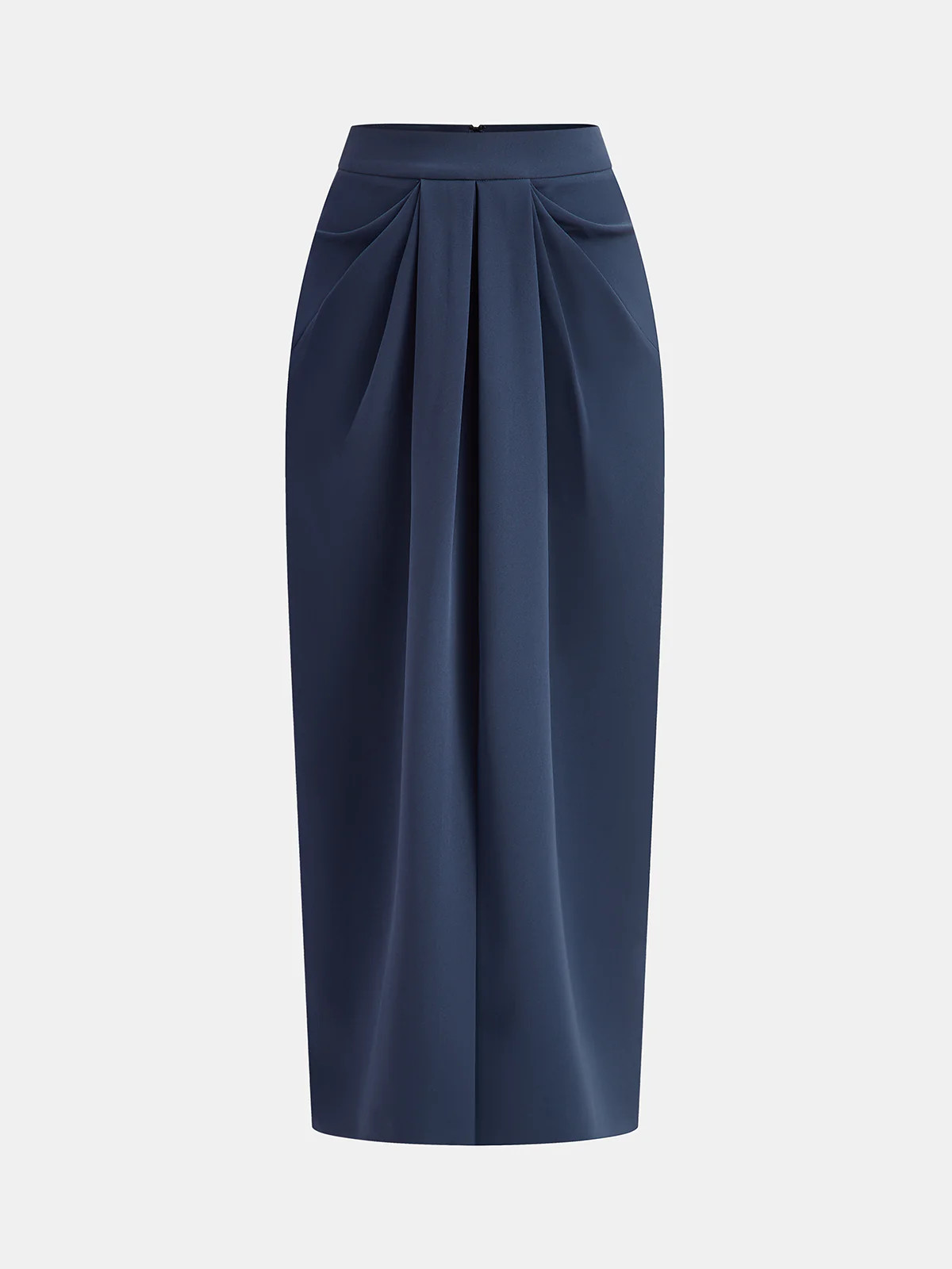 Pleated Detail Mid-Waist Maxi Skirt | Commense