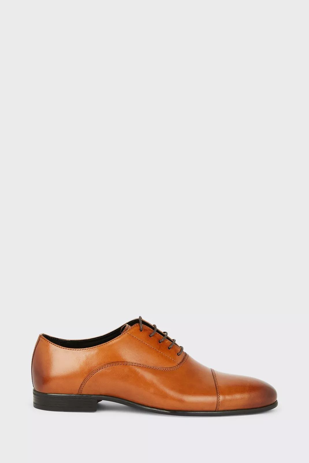 Buy Tan Smart Leather Oxford Toe Cap Shoes for GBP 75.00 | Burton UK | Burton UK