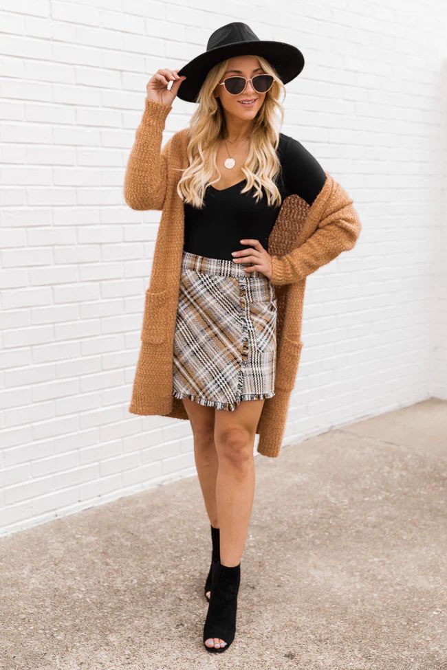 No Explanation Brown Fuzzy Duster Cardigan | The Pink Lily Boutique