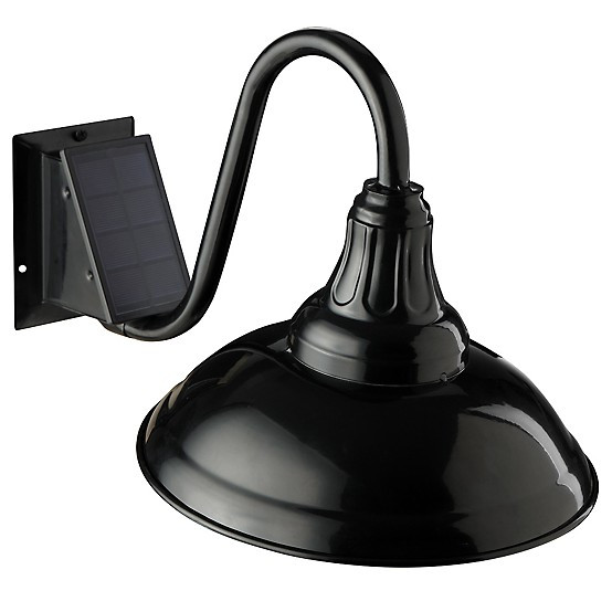 New!Red Shed  Solar Outdoor Metal Lamp, Black | Tractor Supply