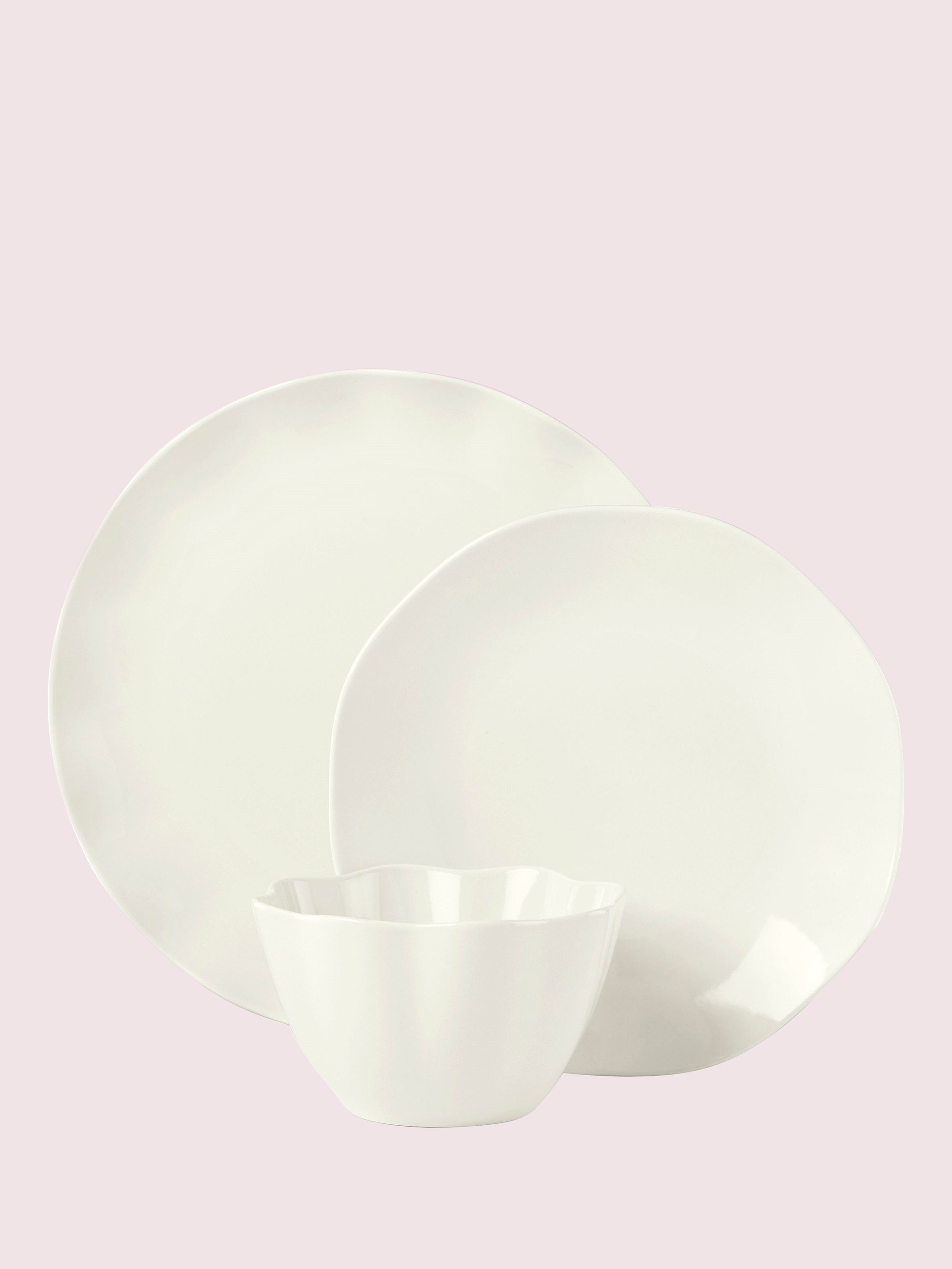 petal lane white 3-piece place setting | Kate Spade (US)