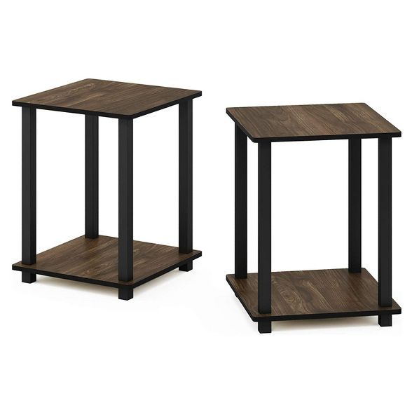 Furinno Furniture Simplistic Wooden Sturdy Square Flat Top Indoor Home Decor End Tables for Bedro... | Target