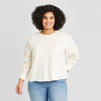 Women's Plus Size Crewneck Pocket Sweatshirt - Universal Thread™ | Target