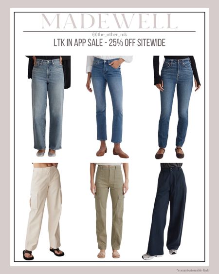LTK sale - madewell sale - madewell denim - cargo pants - midsize jeans - fall jeans - fall bottoms 

#LTKmidsize #LTKsalealert #LTKSale
