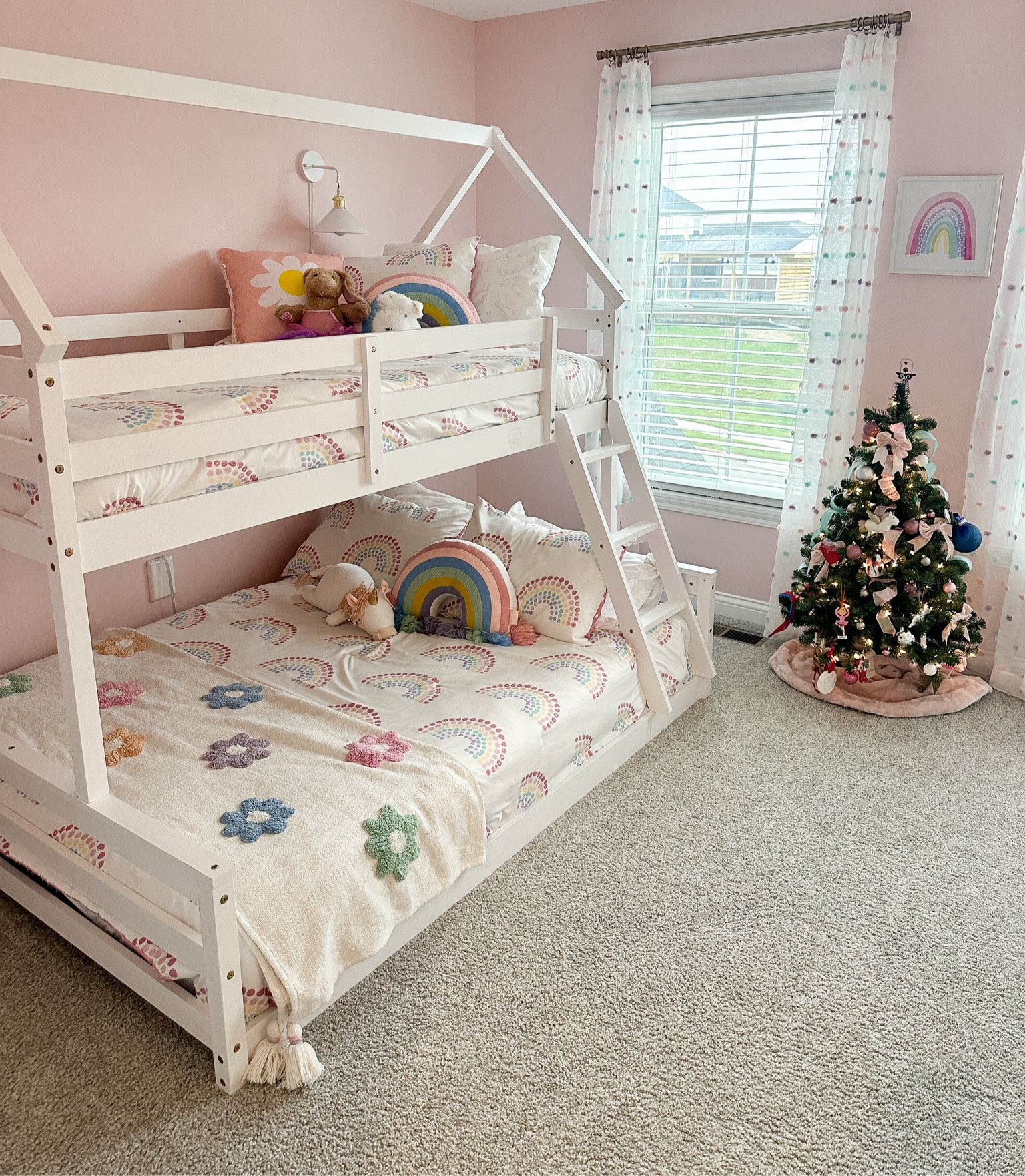 Little girls room, rainbow room, pink girl room, bunk bed, rainbow curtains, rainbow bed set 

#LTKHoliday #LTKHome #LTKSaleAlert