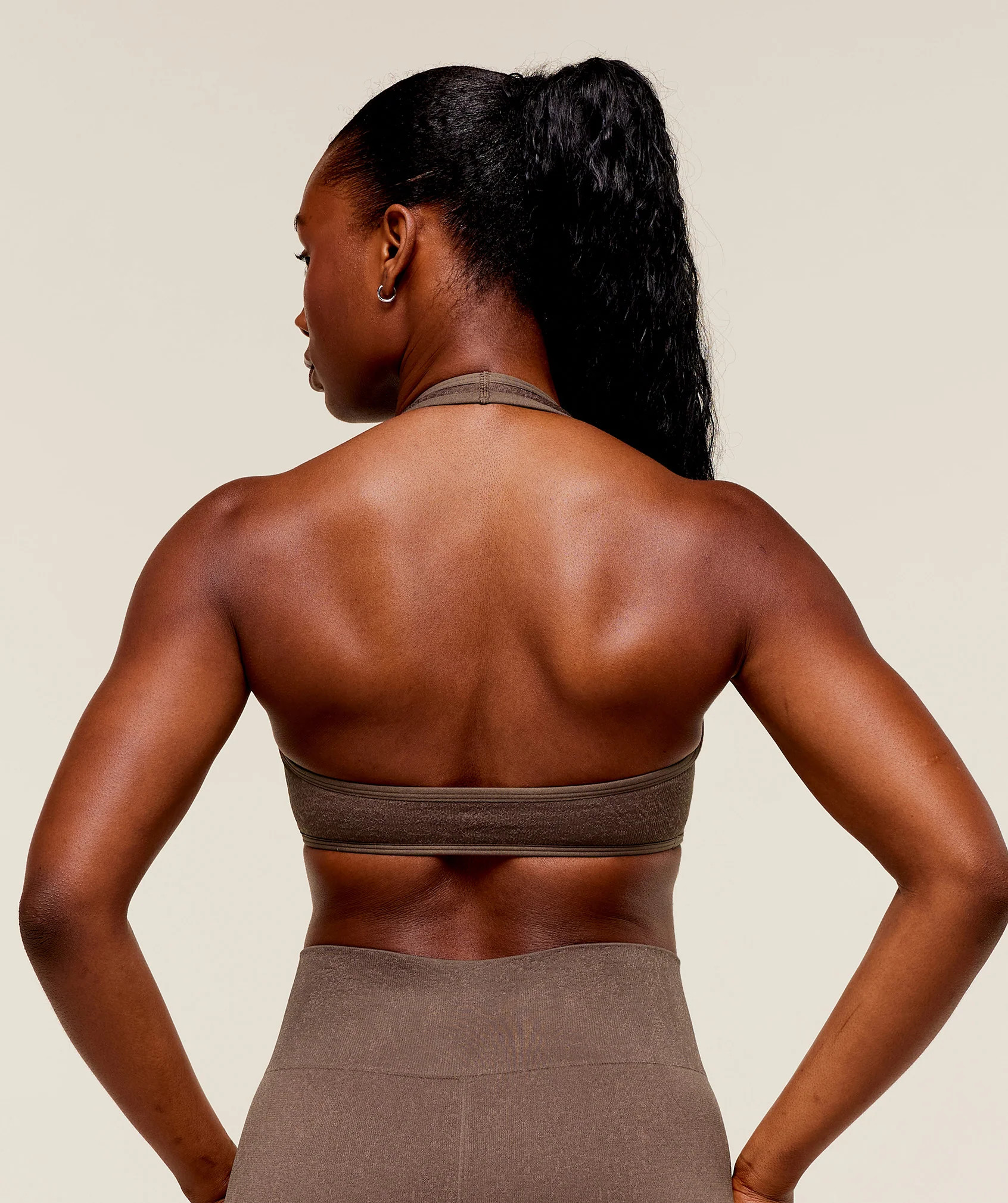Adapt Fleck x Whitney Halterneck Sports Bra | Gymshark US