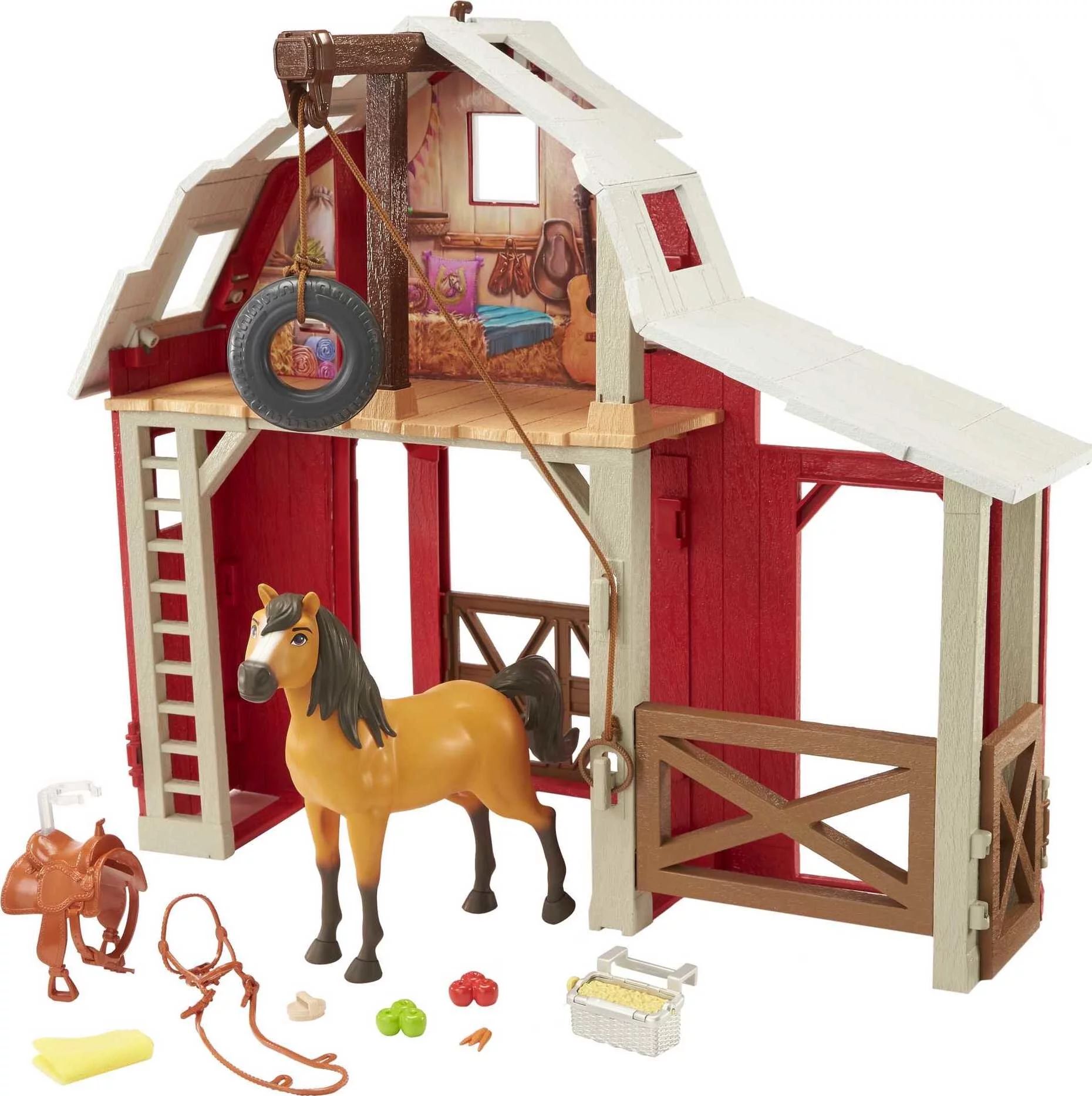 Spirit Untamed Barn Playset with Spirit Horse, Barn, 3 Play Areas, 10 Play Pieces, 3 and Up - Wal... | Walmart (US)