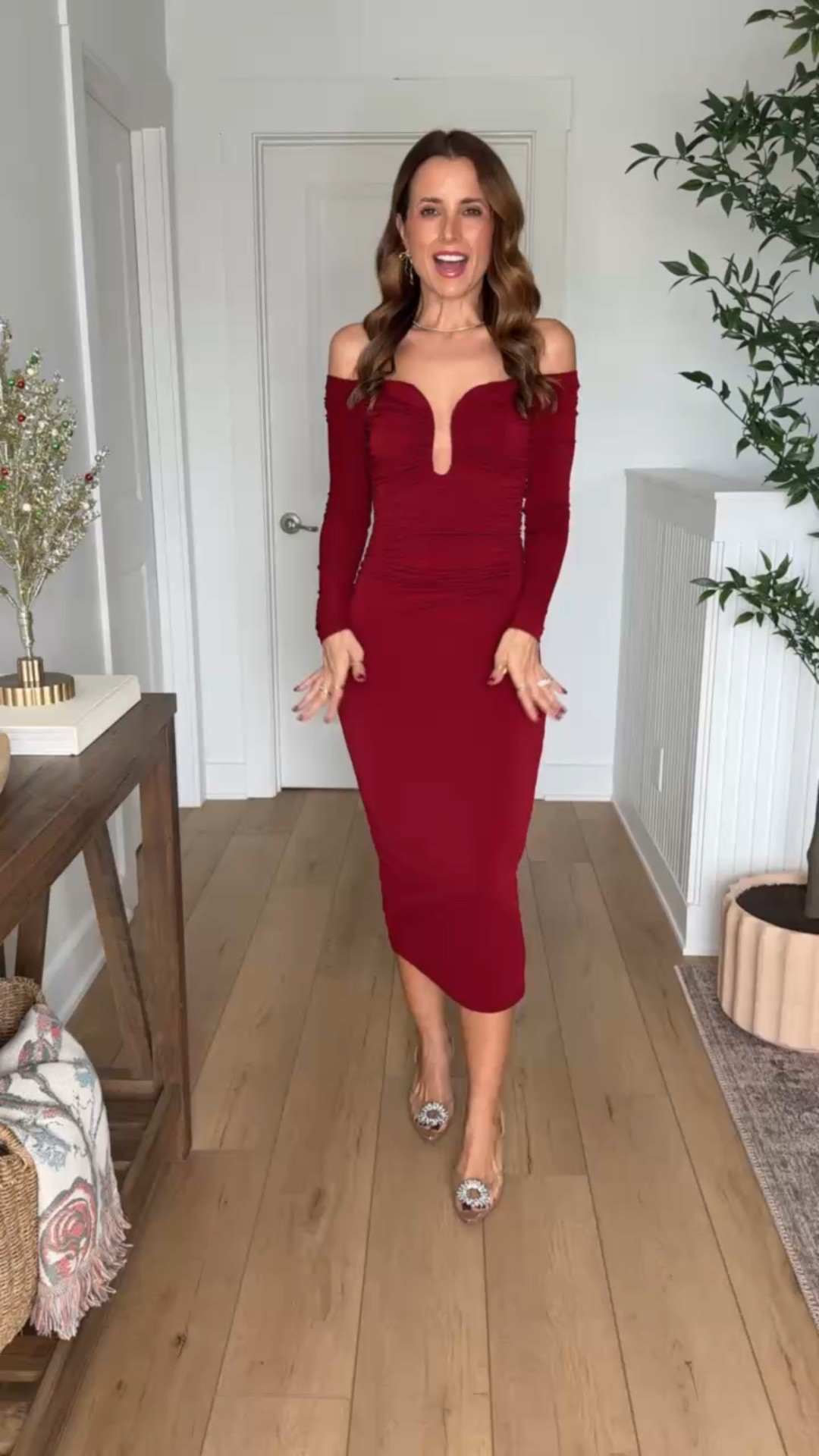 Code LISAMARIE15. Fall wedding guest. Winter wedding guest. Holiday party dresses. Christmas party dresses. Cocktail dresses. Date night dresses. Dinner date dresses. I’m 5’3, 110 lbs., 32b and wearing XS. Could side down if in-between sizes IMO! 


#LTKWedding #LTKSeasonal #LTKHoliday