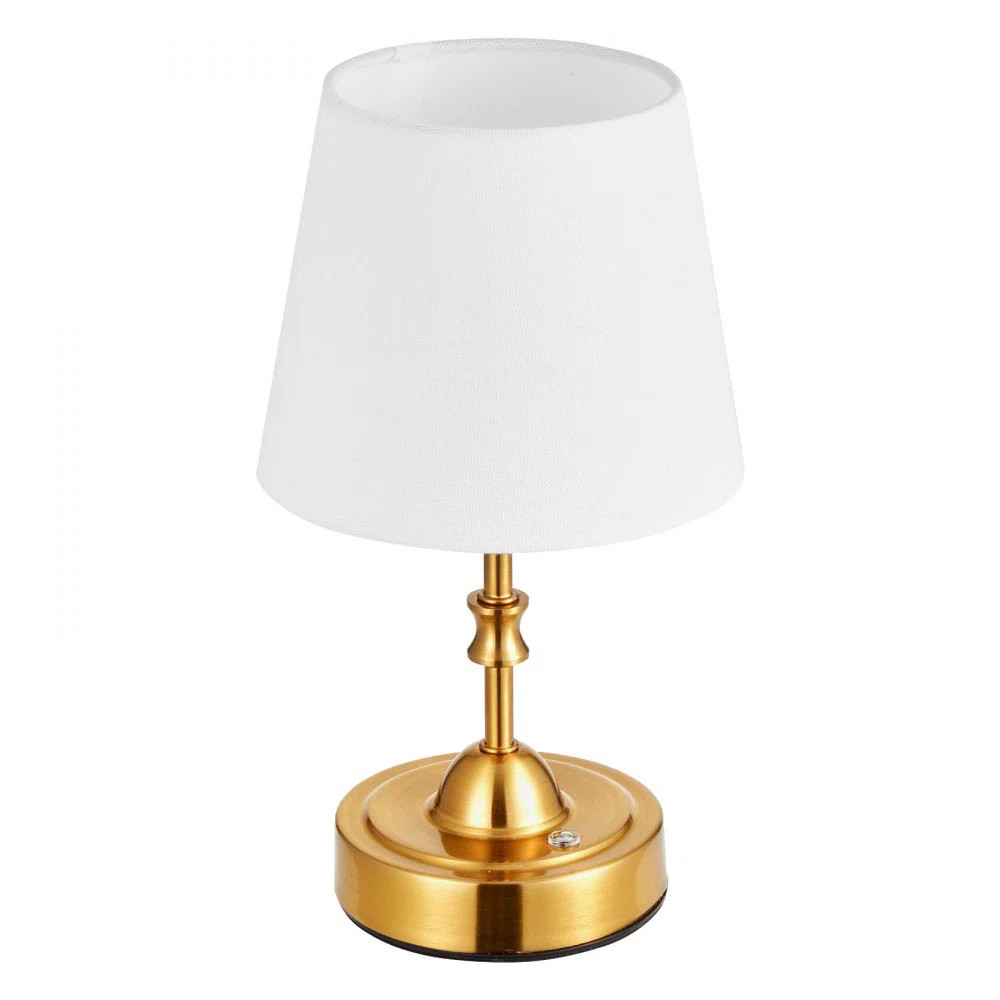 Cordless Table Lamp Rechargeable Battery Small Desk Lamp Fabric Shade Black | Wayfair North America