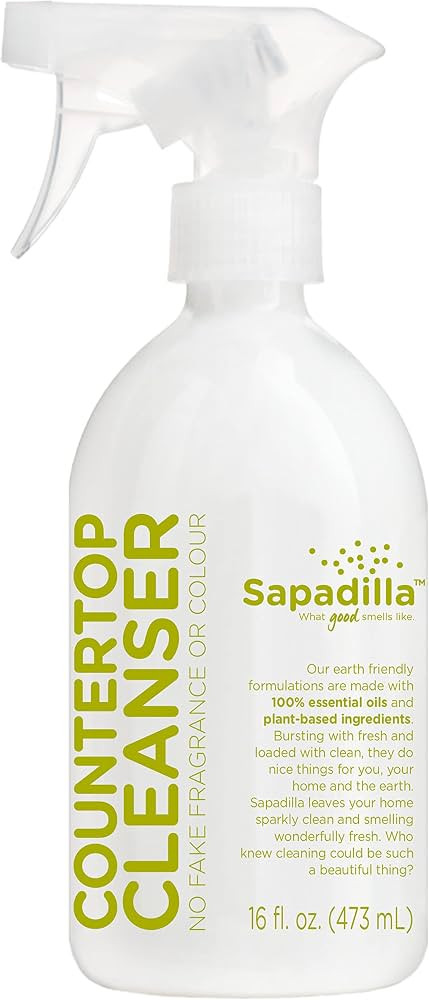 Amazon.com: Sapadilla Multi-Surface Countertop Spray - Rosemary + Peppermint - Made with 100% Pur... | Amazon (US)