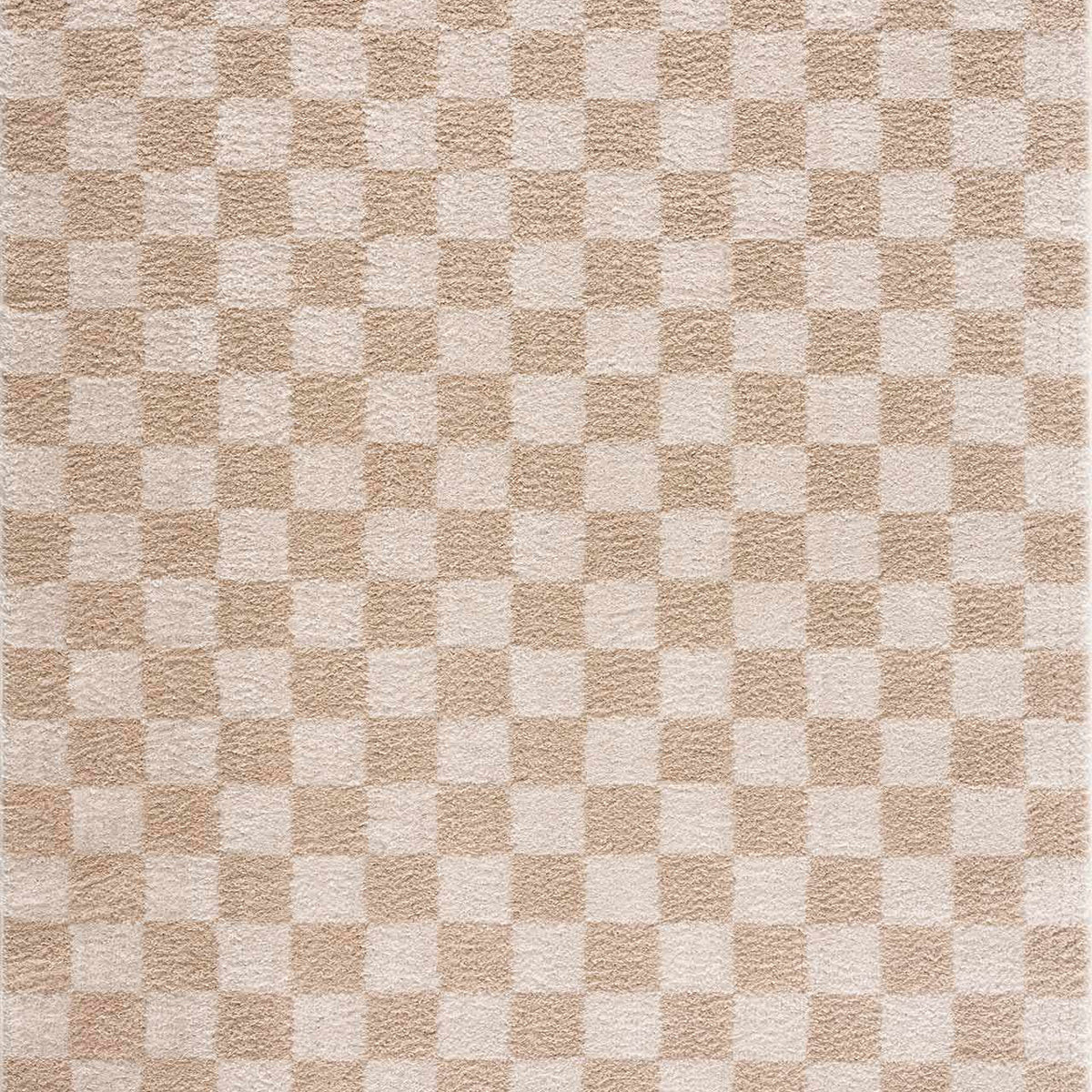 Canika Checkered Cream Washable Area Rug | Boutique Rugs