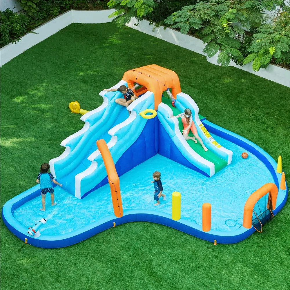 20' x 15' Inflatable Water Slide with Air Blower | Wayfair North America