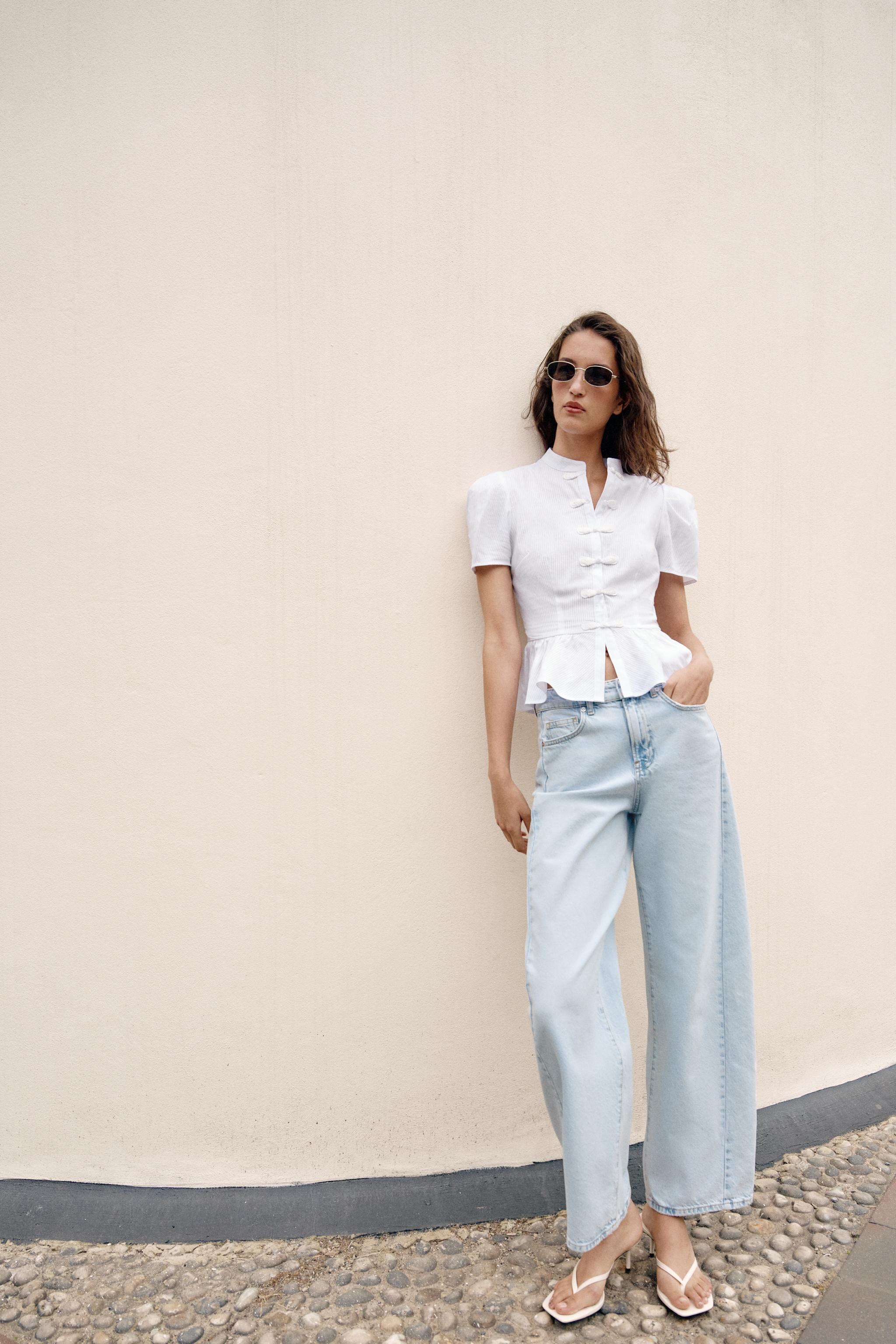 FROG FASTENING PEPLUM SHIRT | Zara US