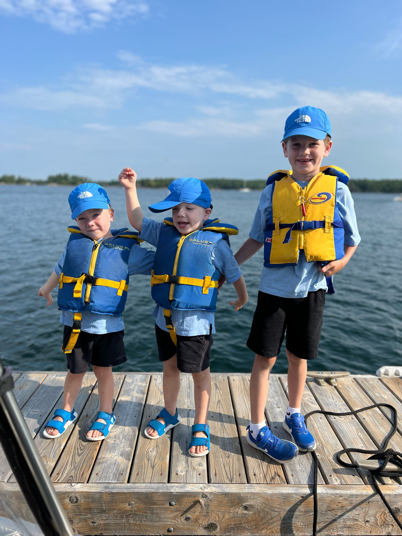It was twin day at camp so all 3 were matching 😍 ps we love these life jackets and the Nike shoes are on sale now! 

#LTKxNSale #LTKBacktoSchool