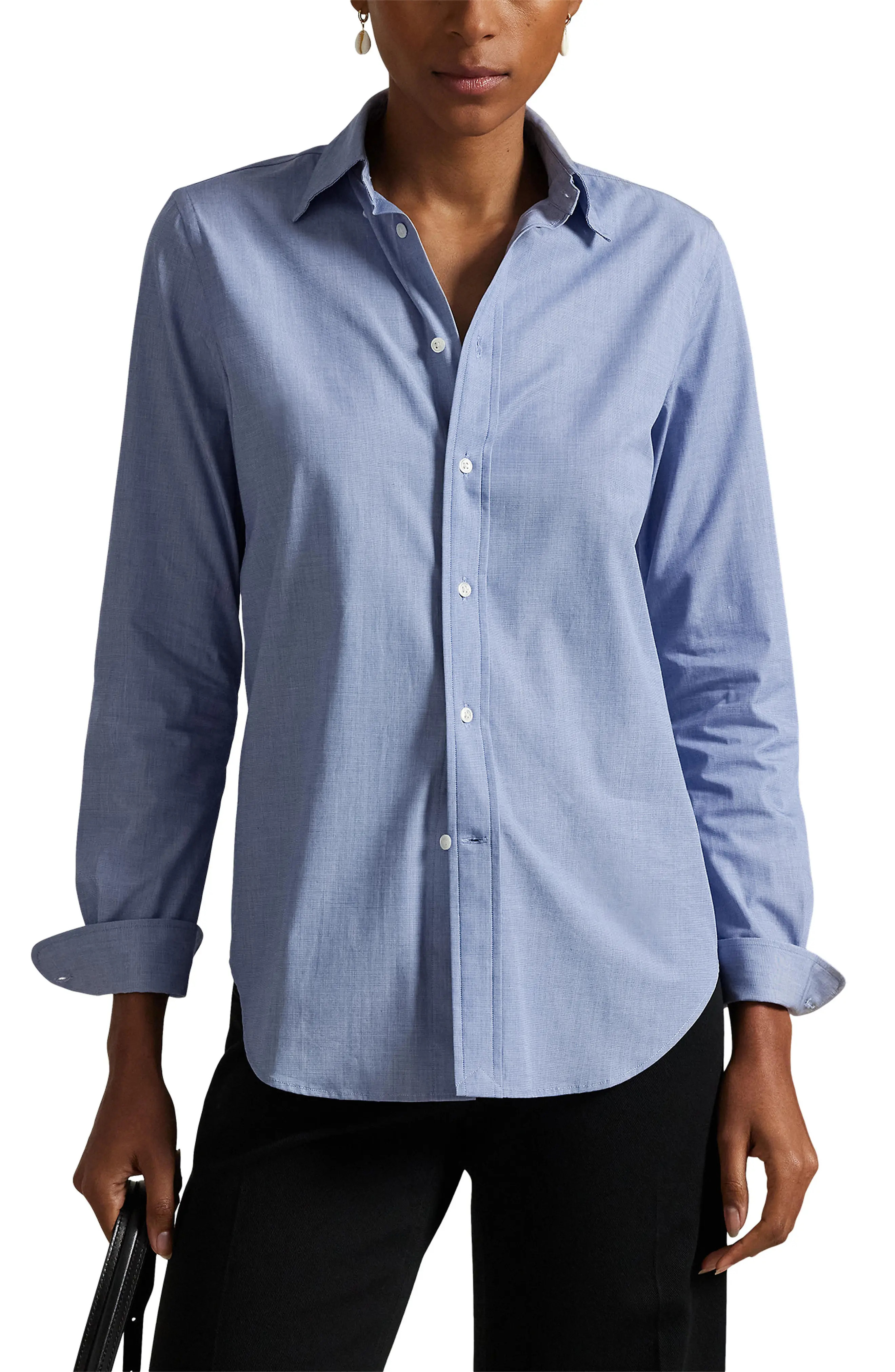 End-On-End Slim Fit Stretch Cotton Button-Down Shirt (Women) | Nordstrom | Nordstrom