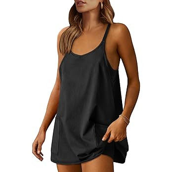 ANRABESS Women Athletic Dress Summer Tennis Workout Active Sports Mini Romper Dress Built in Shor... | Amazon (US)