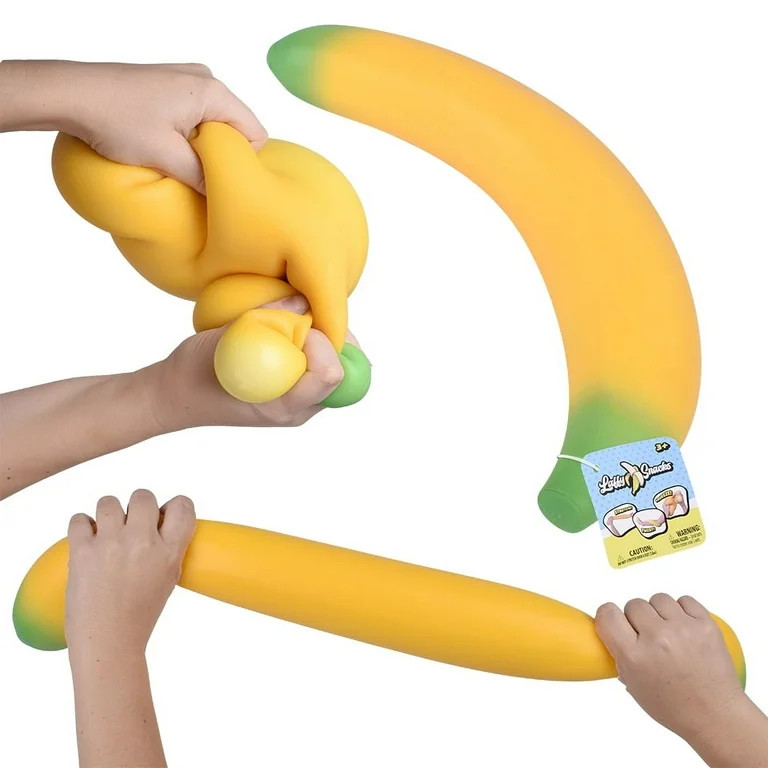 Toymendous Laffy Snacks, Squishy Banana Stress Ball Toy, Children Ages 3+ | Walmart (US)