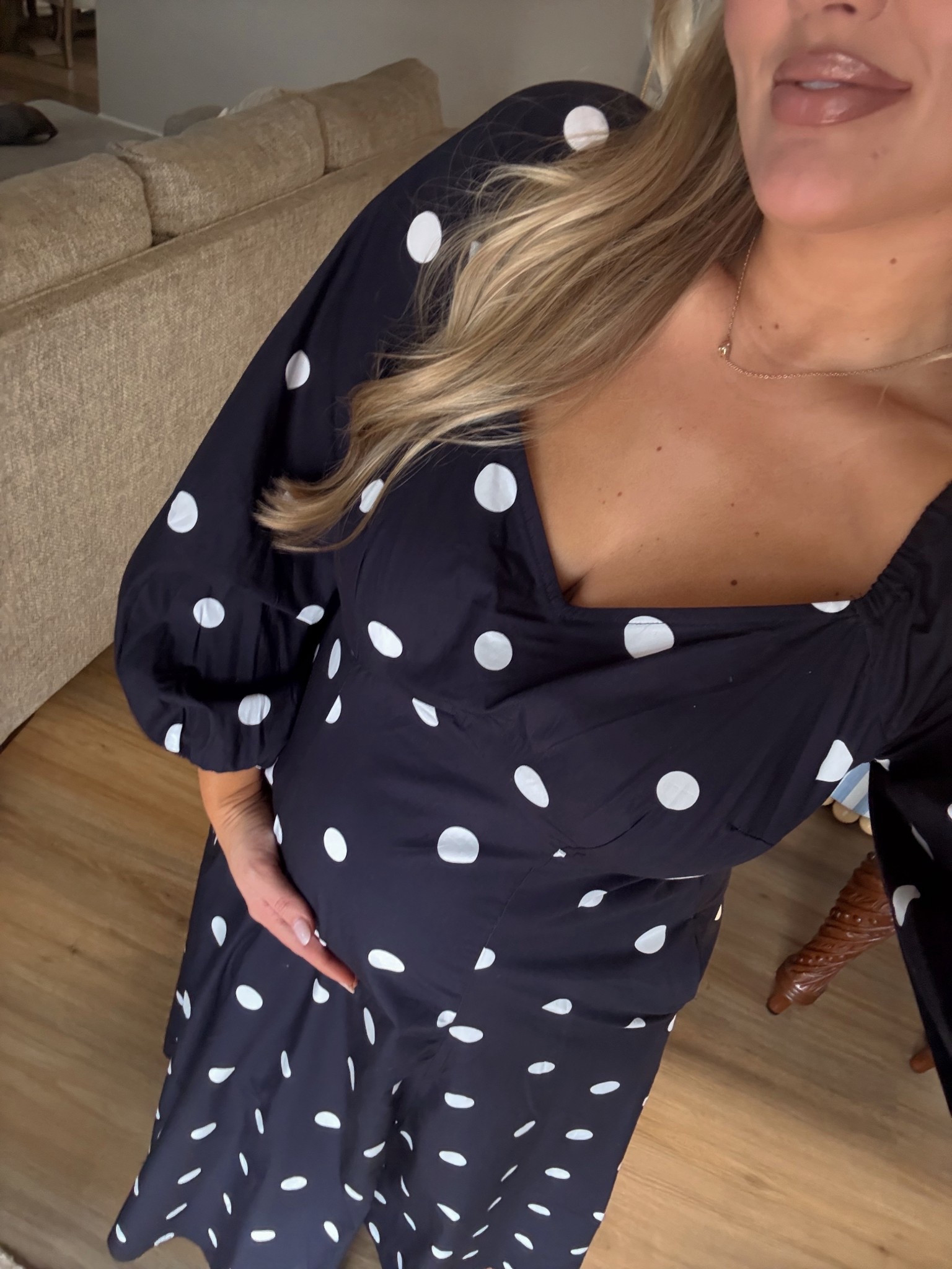 Church ootd! Wearing the XL in this dress with plenty of room  

#LTKBump #LTKMidsize #LTKBaby