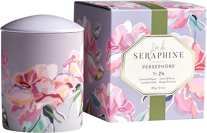 L'or de Seraphine Premium Scented Candle in Designer Ceramic Jar with Gift Box, Persephone Design... | Amazon (US)