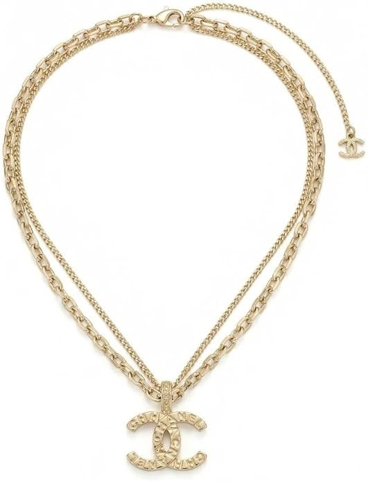 Women's Fashion Necklace, 18K Gold-Plated Layered Necklace, Elegant Letter Design, Stylish Valent... | Amazon (US)