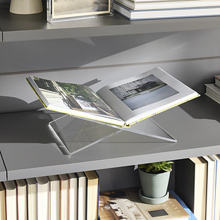The Container Store® Luxe Acrylic Book Stand Translucent | The Container Store
