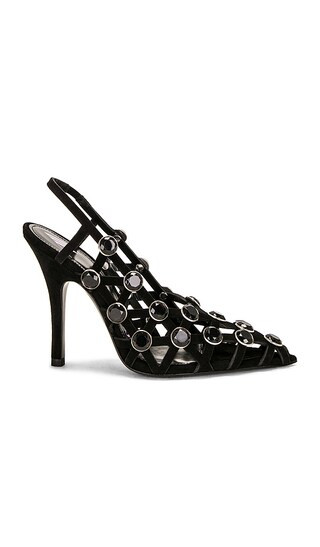 Grid Sling Back Pump in Black | Revolve Clothing (Global)
