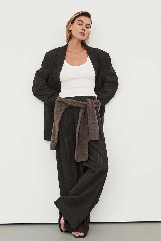 SIAN PEAT CHOC TAILORED WIDE PANT | DISSH