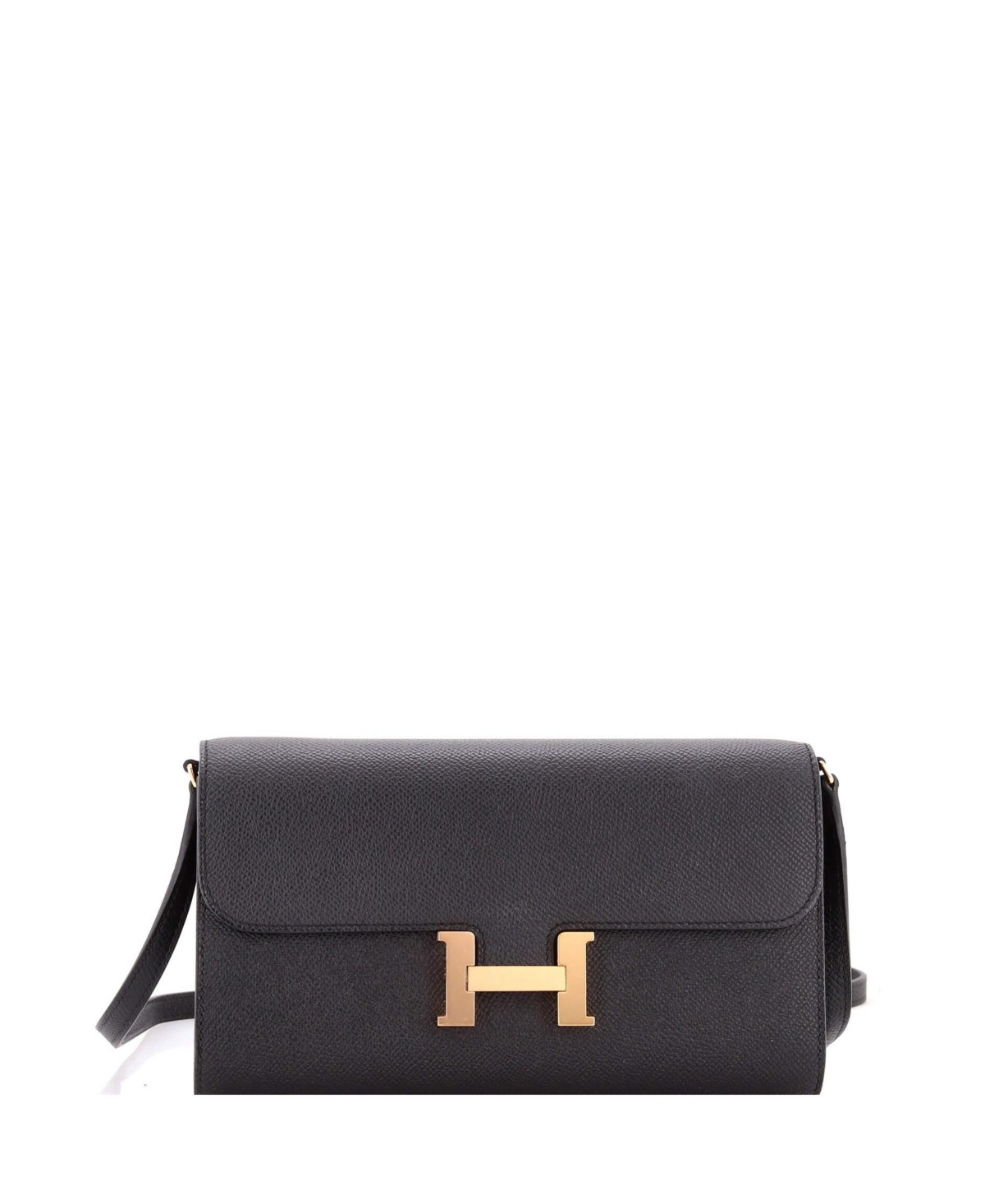 Pre-Owned HERMES Constance To Go Wallet Epsom - Black | Macy's
