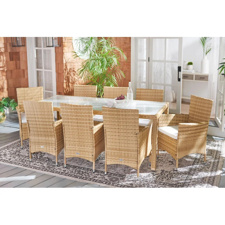 Hailee Rectangular 8 - Person 76.8'' Long Dining Set with Cushions | Wayfair North America
