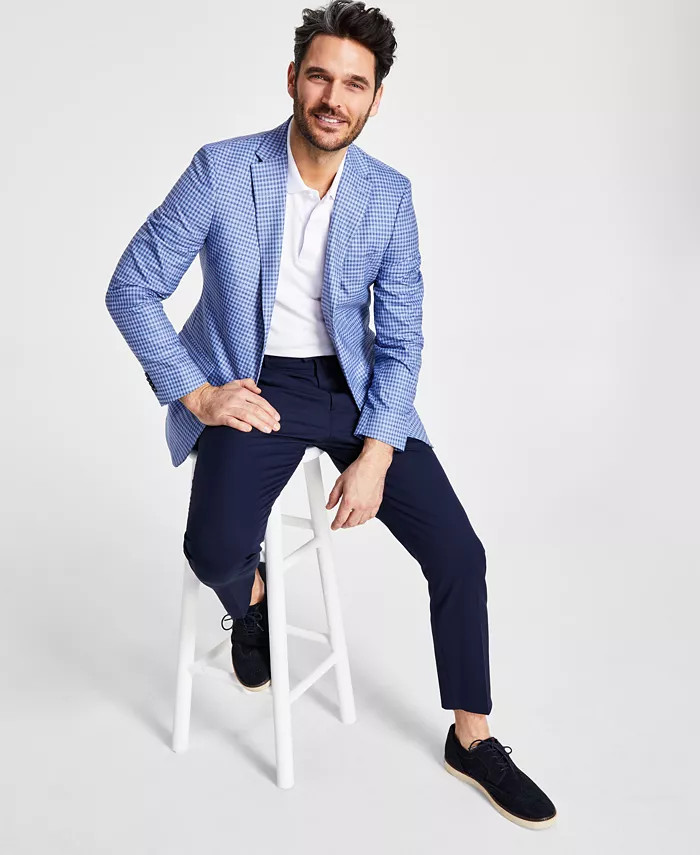 Men's Check Modern-Fit Sport Coat | Macy's