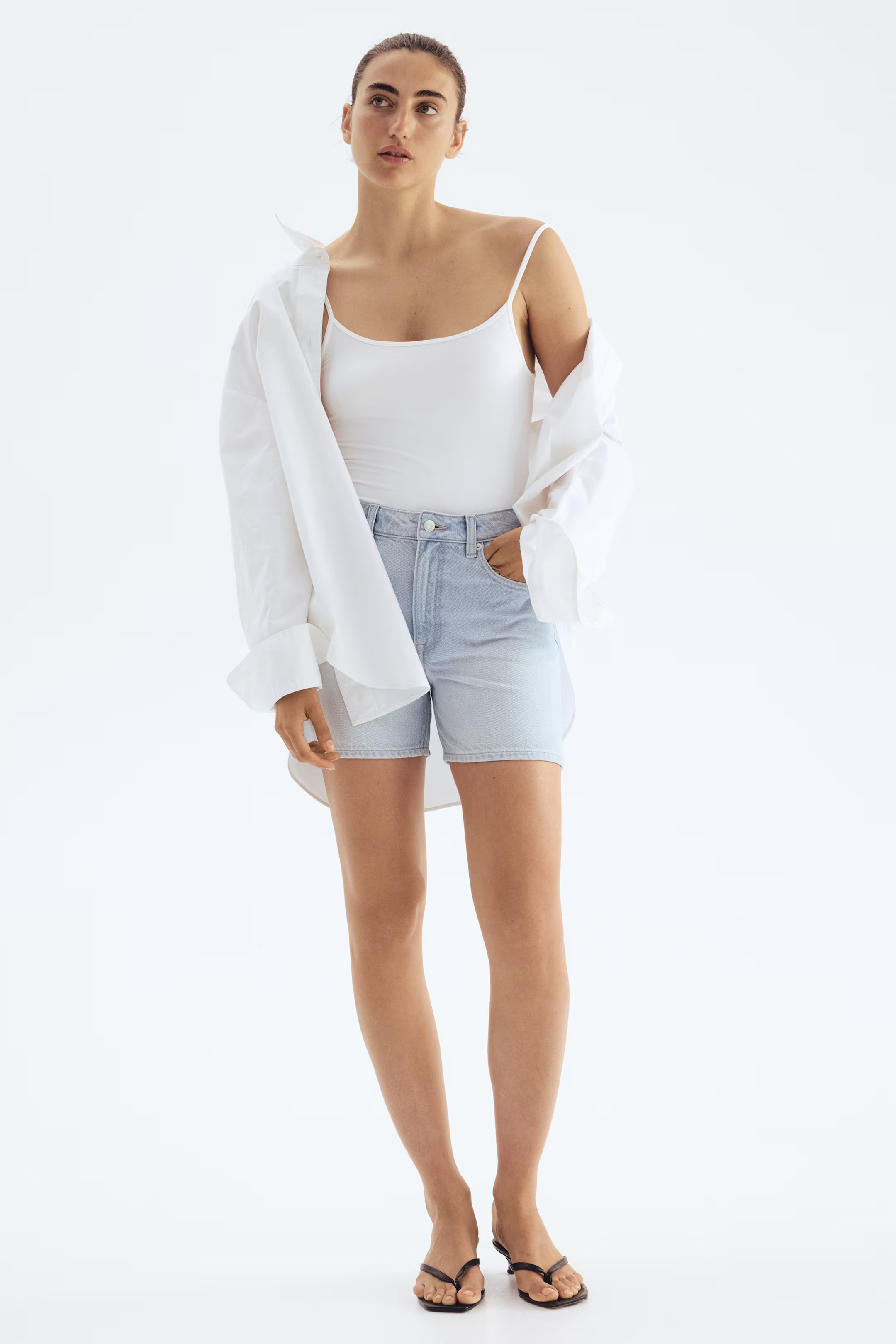 High-Waist Denim Shorts | H&M (US + CA)