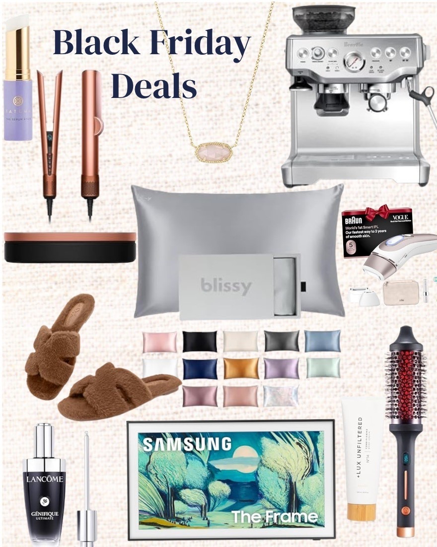 Black Friday and Cyber Monday Deals. Holiday shopping sales. Gift guide for her  