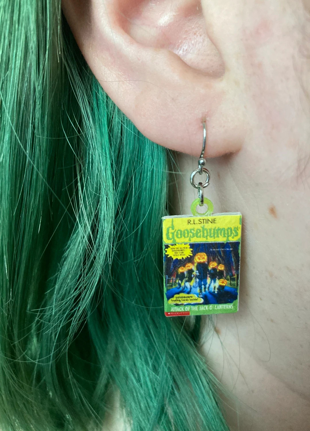 Miniature Goosebumps Book Earrings Spooky Horror Halloween Dangle Earrings | Etsy (US)