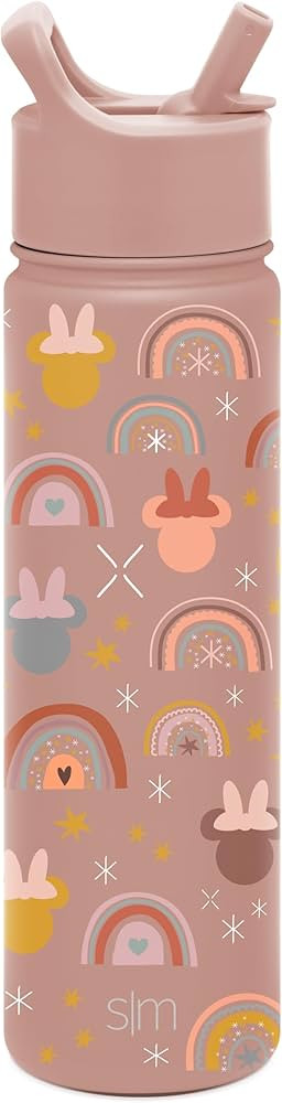 Simple Modern Disney Minnie Mouse Water Bottle with Straw Lid Vacuum Insulated Stainless Steel Me... | Amazon (US)
