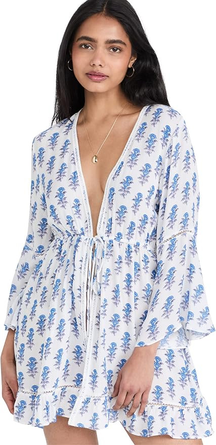 Women's Mini Border Print Kimono | Amazon (US)