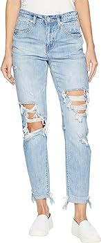 Blank NYC Womens The Rivington Hi Rise Tapered Leg Denim Jeans in Jackpot | Amazon (US)