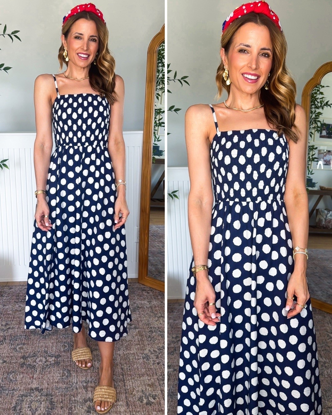 The cutest Amazon outfits for the 4th of July! Wearing smallest size in each. Memorial day weekend. Barbecue outfit. Summer outfit. Summer dress. Vacation dress. Polka dot dress. Swimsuit coverup. Vacation outfit. Amazon USA headband. Target slides are TTS.

#LTKootd #LTKTravel #LTKSwim